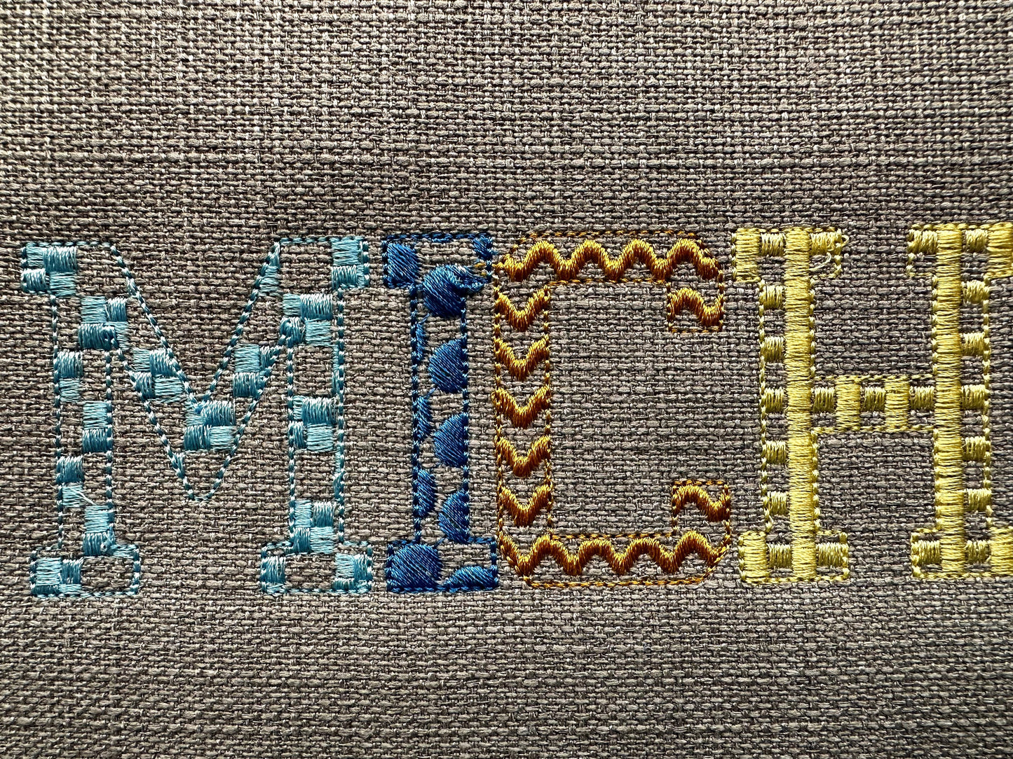 Patterned Font Set of 4