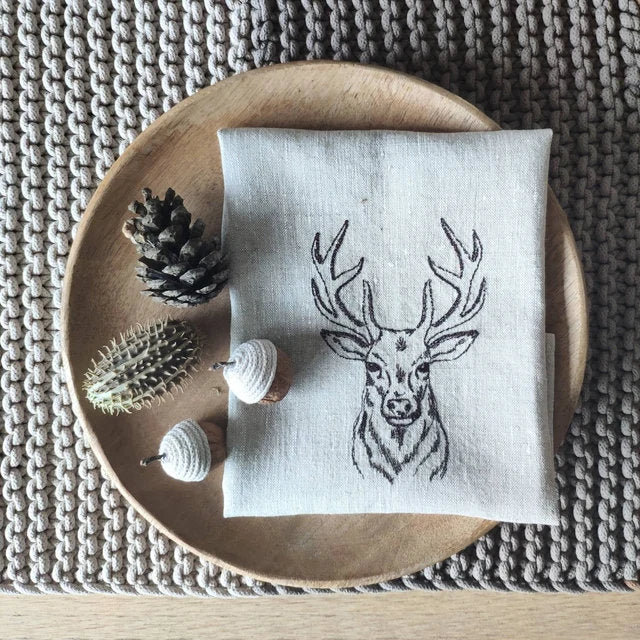 Buck Deer Head Antlers Outline