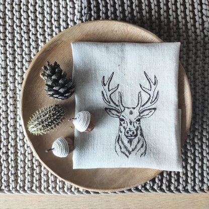 Buck Deer Head Antlers Outline