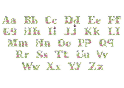Meadow Flowers Floral Font