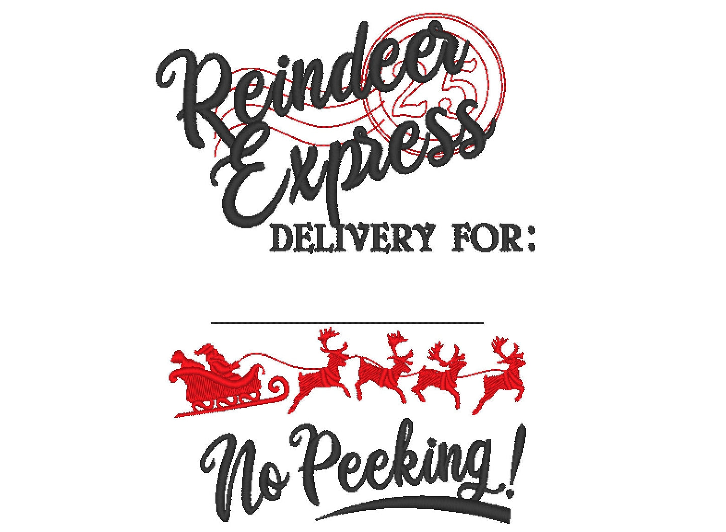 Reindeer Express Christmas Sack Stamp