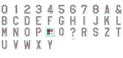 Buffalo Plaid Patterned Sport Font Applique