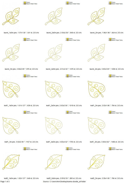 Summer Fall Leaf ITH Set of 7