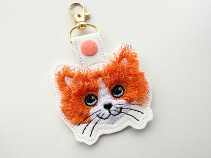 Fringed Kitten Kitty Cat Keychain
