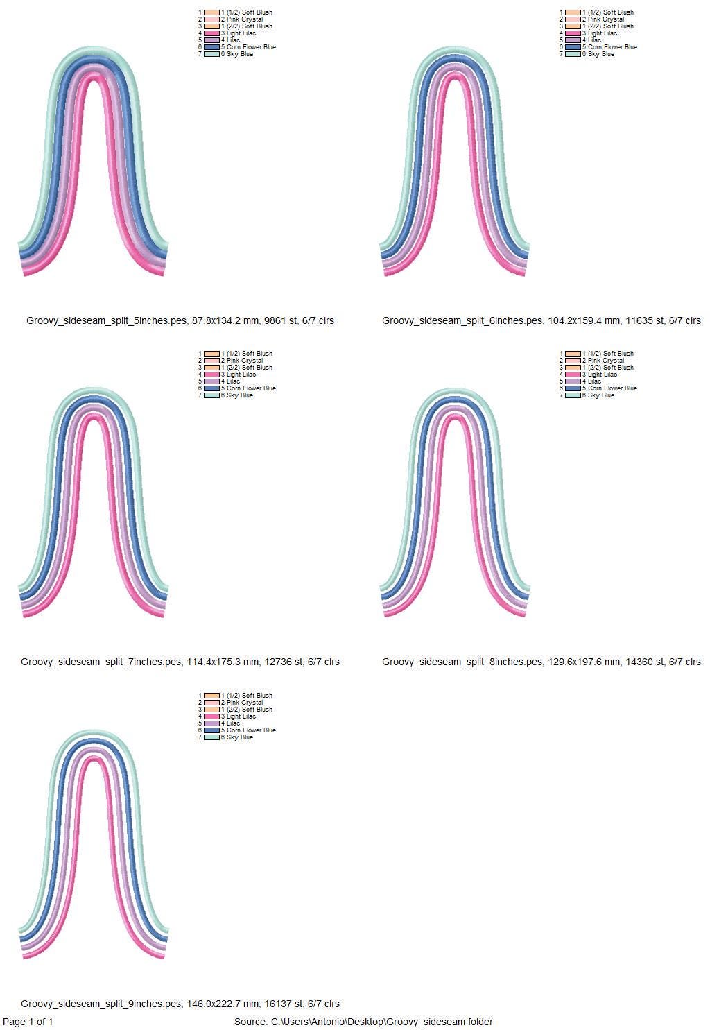 Groovy Wave Split Side Seam