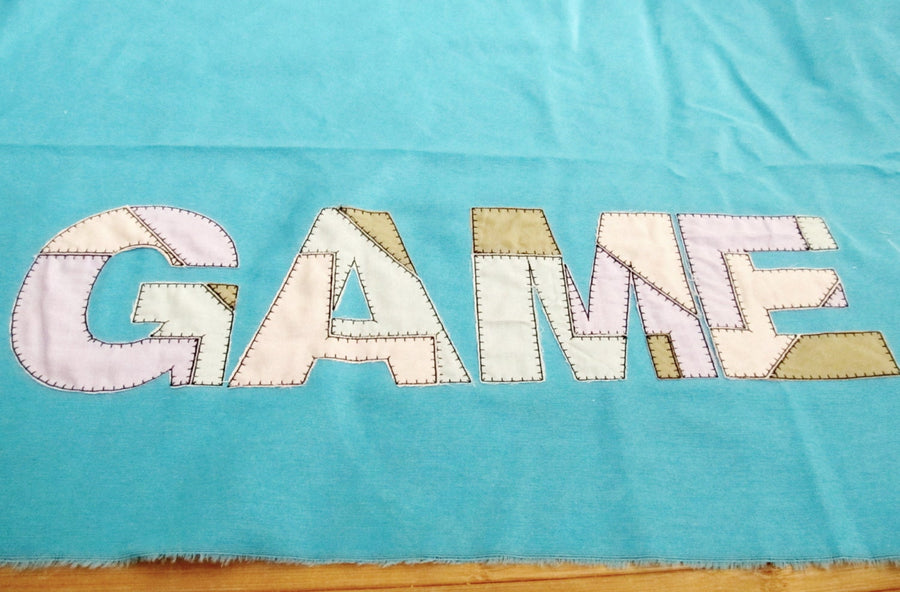 Patchwork Rag Edges Font Applique