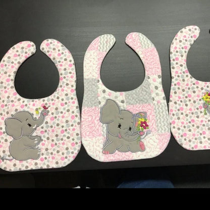 Cute Little Elephant Applique Set