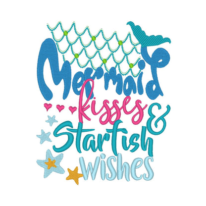 Mermaid Kisses and Starfish Wishes Saying