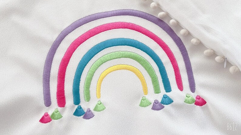 Boho Fringed Rainbow