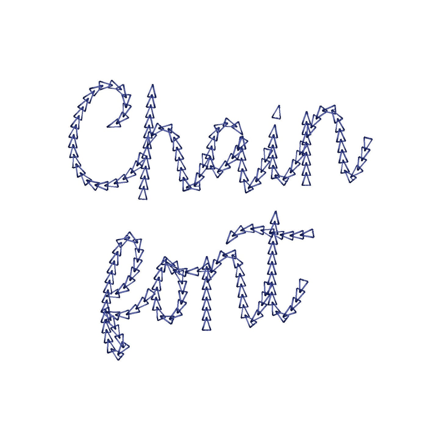 Quick Light Halmera Chain Stitch Font