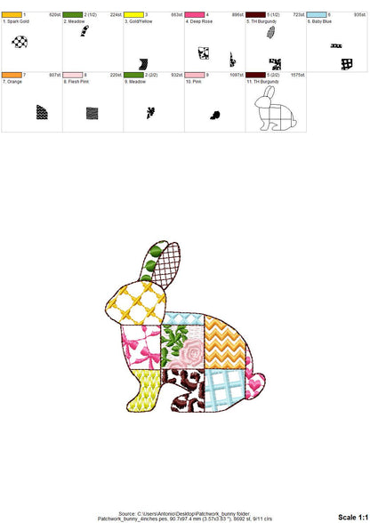 Patchwork Patterned Bunny