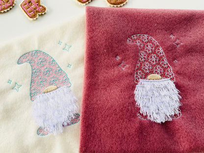 Gnome with fluffy fringed beard