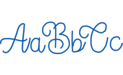 Bold Dense Chain Stitch Handwritten Font