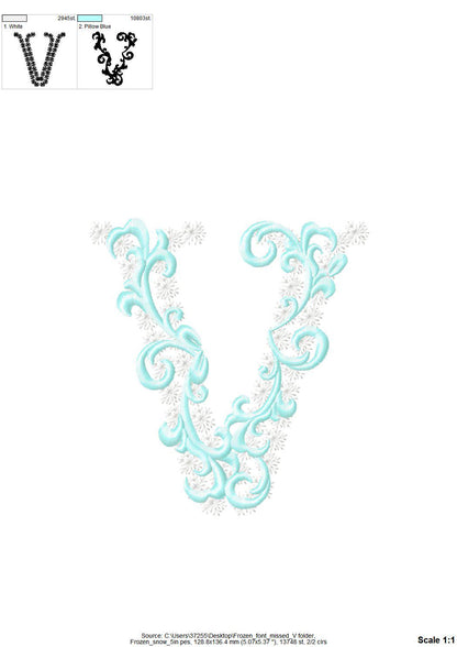 Frozen Ice Curl Monogram Font