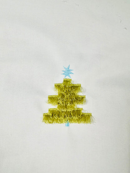 Three Single Fringed Christmas trees