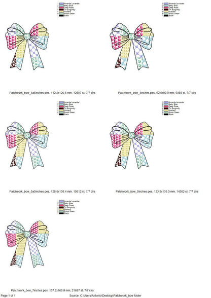 Patchwork Patterned Heirloom Bow