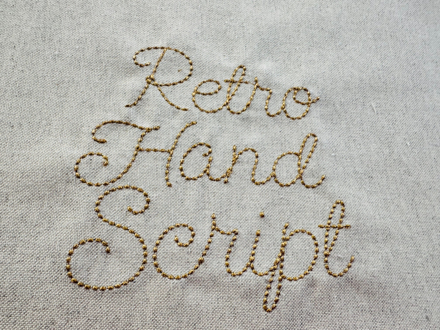 Script Hand Stitch Effect Font