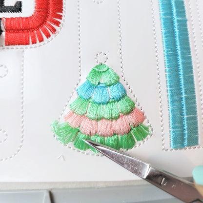 Fringed Mini Christmas Tree Keychain