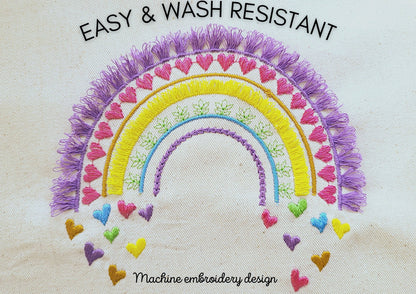 Boho Rainbow with Fringed Tassel Arc