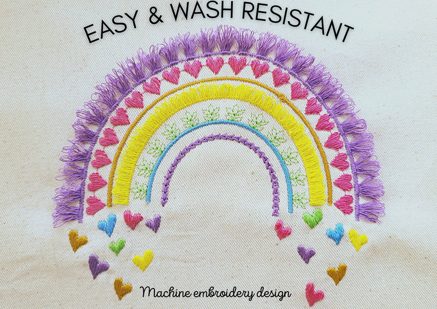 Boho Rainbow with Fringed Tassel Arc