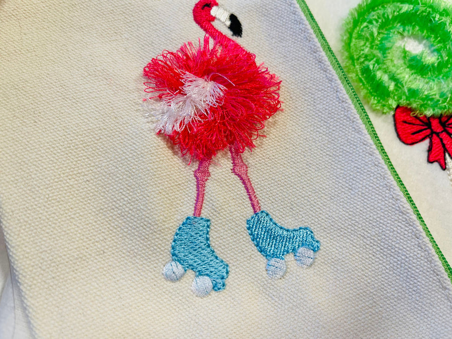 Fringed Flamingo Roller Skates