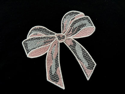 Light Stitch Lace Effect Bow