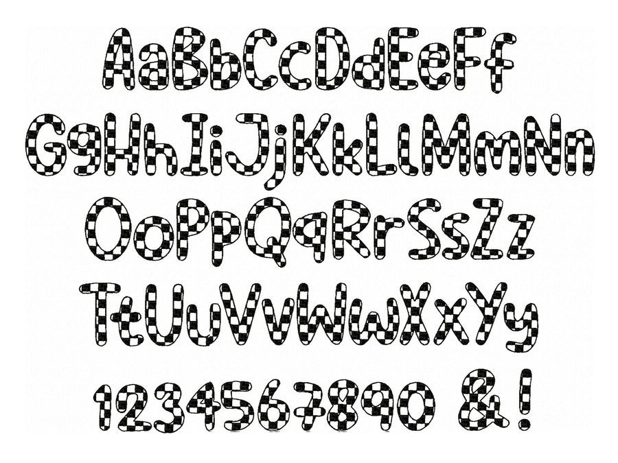 Checkered Patterned Font