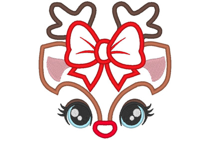 Little Reindeer Bow Applique