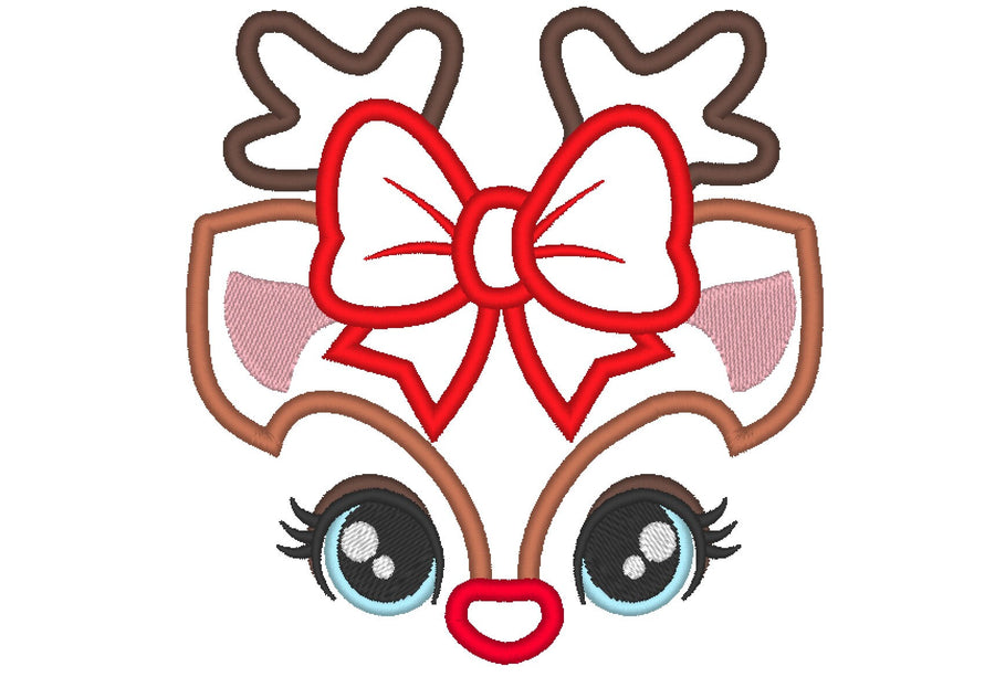 Little Reindeer Bow Applique