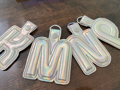 Vintage Puffy Puff Foam Monogram keychain