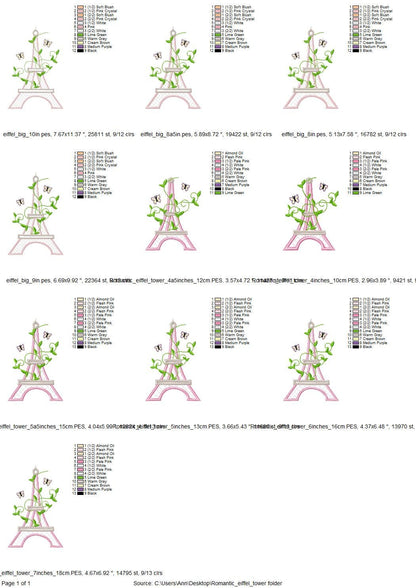 Romantic Eiffel Tower Applique