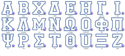 Sport Block Athletic Varsity Sororities Greek Font