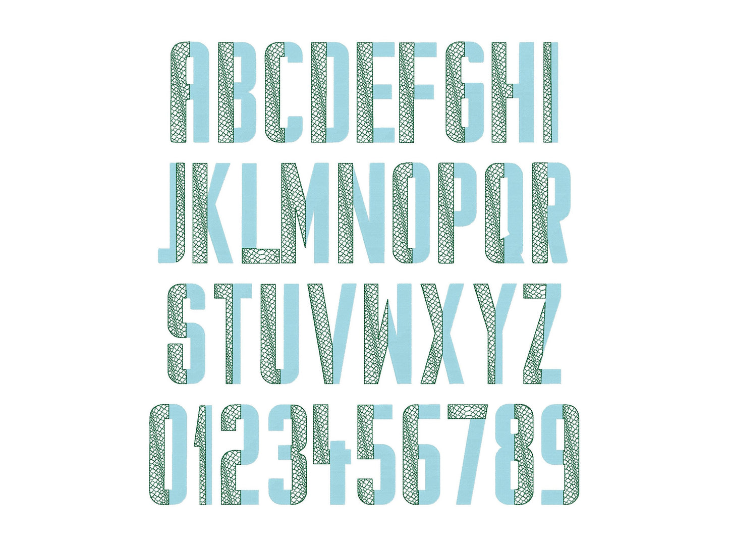 Duo Split Patterned Font Set of 2
