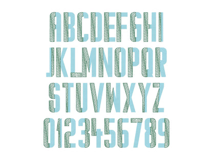Duo Split Patterned Font Set of 2