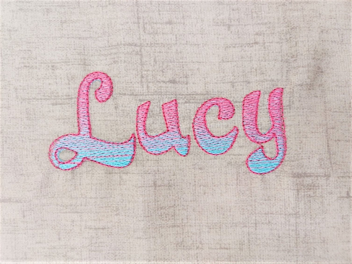 Iridescent Ombre Block Font