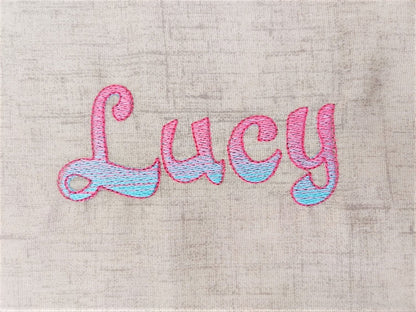 Iridescent Ombre Block Font