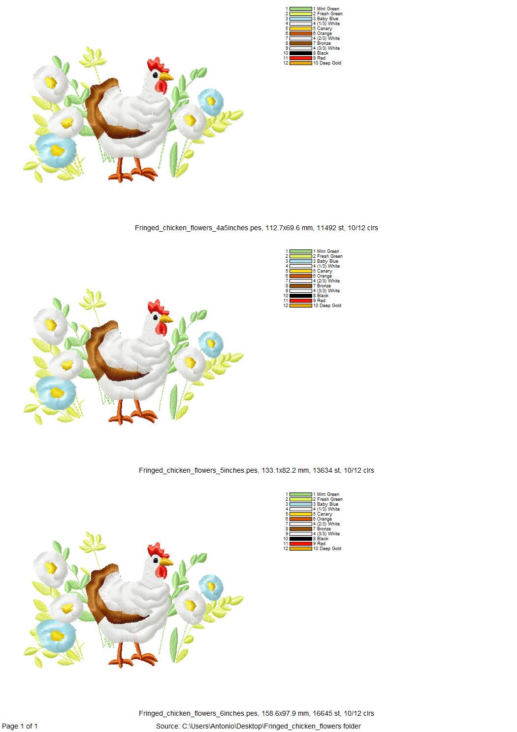 Fringed Floral Chicken