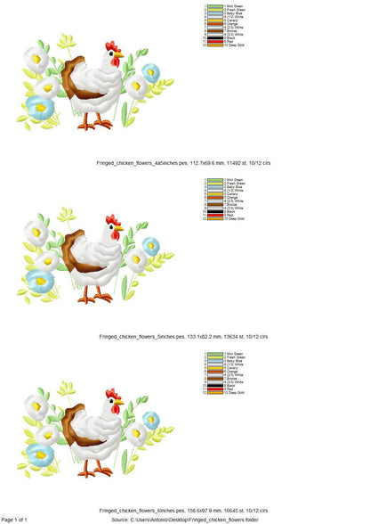 Fringed Floral Chicken