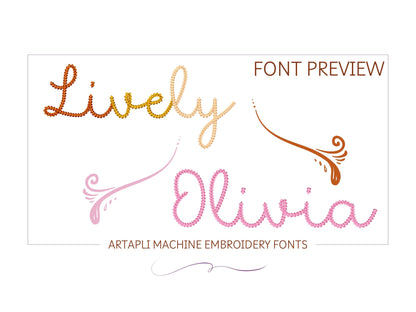 Extra Bold Chain Stitch Handwritten Font Olivia