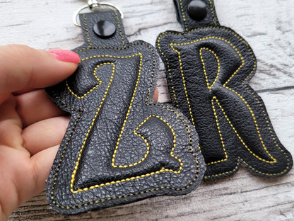 Puffy Puff Relief 3D Keychain Monogram ITH