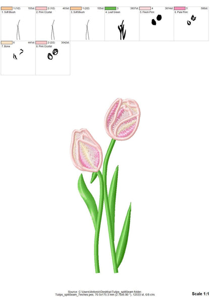 Tulip Flower Split Side Seam Cutout