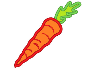 Three Carrots and Single Carrot Set Applique