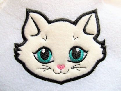 Little Kitty Cat Face Applique