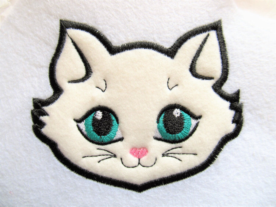 Little Kitty Cat Face Applique