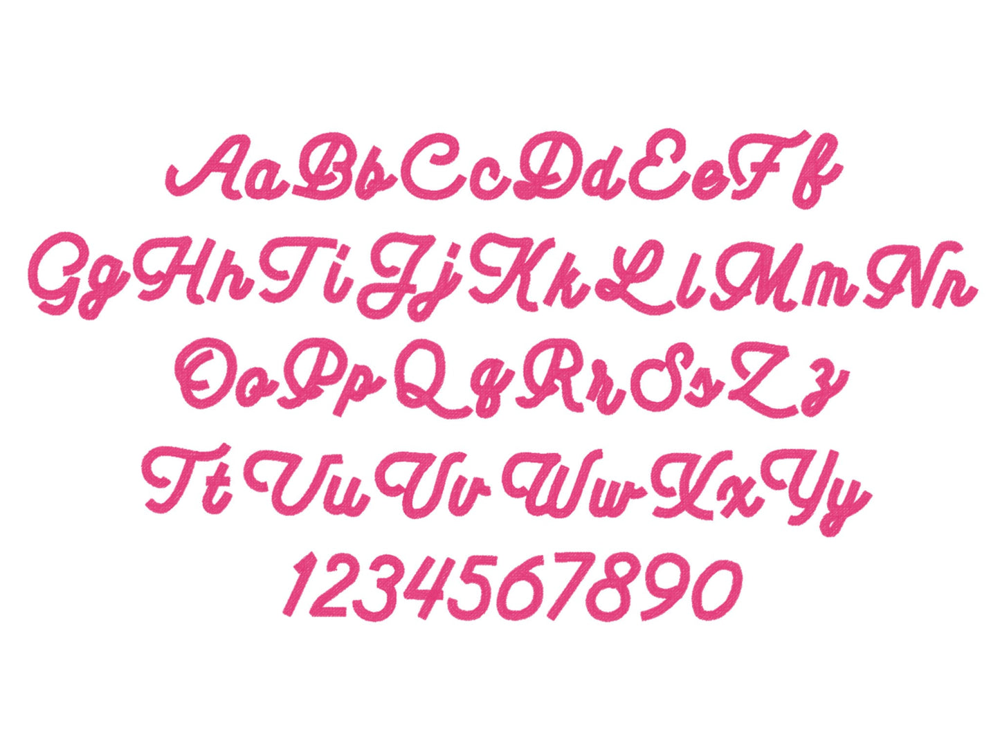 Fill Stitch Handwritten Font Oliver