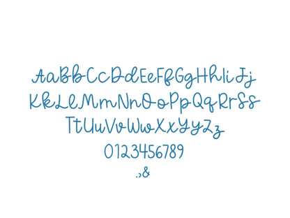 Extra Bold Chain FONT machine embroidery designs handwritten script