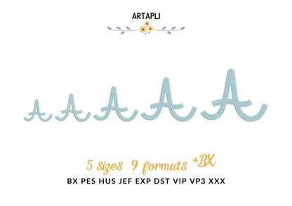 Fill Stitch Handwritten Script Font Lillian