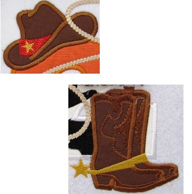 Cowboy Birthday Numbers Applique
