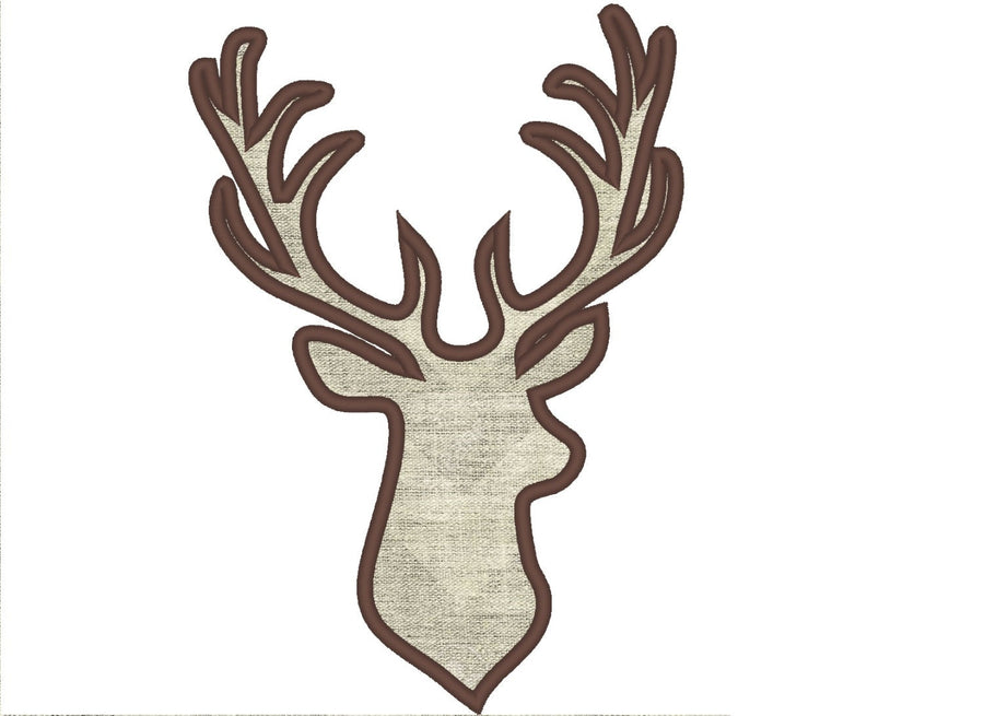 Buck Deer Head Applique
