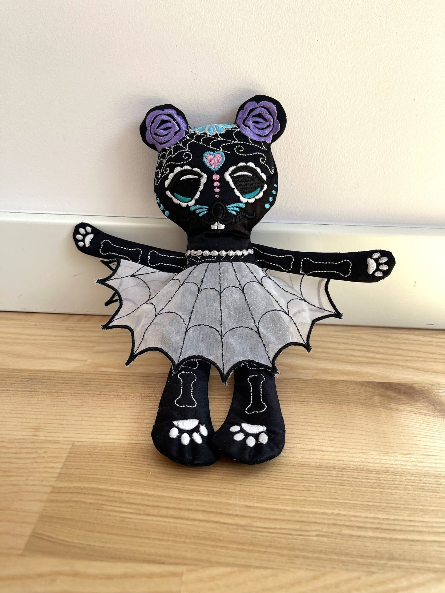 Sugar Skull Calavera Mouse Doll ITH